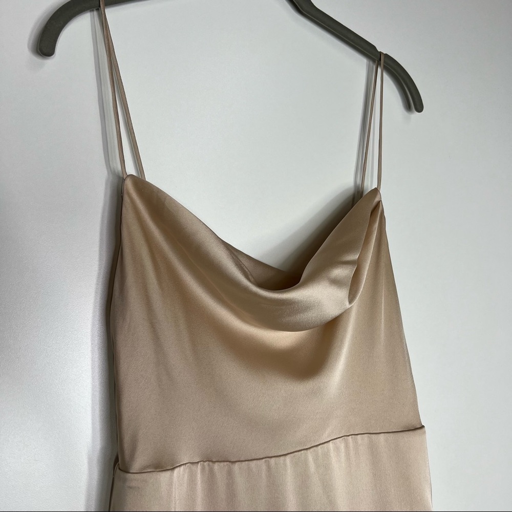 NWT Fame and Partners x Free People Rosabel Cowl Neck Silky Maxi Slip Dress - Picture 5 of 13